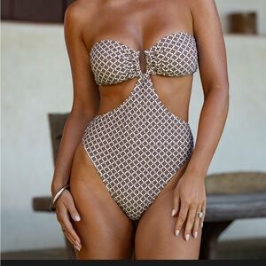 JoJo Jagger U-Ring Tie Back Monokini Swimsuit